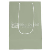 Kundengeschenk Dankeschön Tasche mit individuellem Mittlere Geschenktüte (Rückseite)