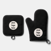 Kundengeschenke für Werbefirmen Ofenhandschuh & Topflappen-Set (Vorderseite)