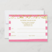 Kundengeschenkgutschein für Rosa Weißer Glitzer (Rückseite)