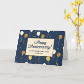 Kundenjubiläum Kundenfirmen Gold Look Karte (Gelbe Blume)