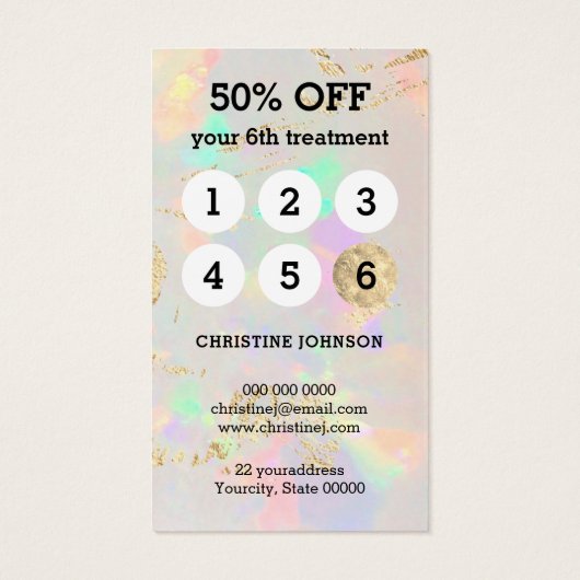 Kundenkarte (Rückseite)