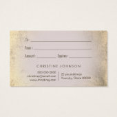 Kundenkarte (Rückseite)