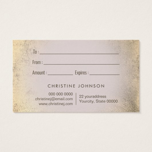 Kundenkarte (Rückseite)