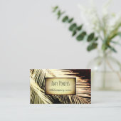 Kundenkarte aus Naturpalmenblättern, doppelseitig Visitenkarte (Stehend Vorderseite)