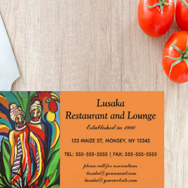 Kundenkarte für afrikanische Malerei Visitenkarte