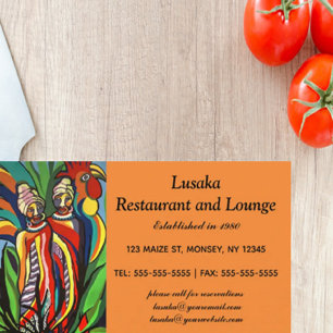 Kundenkarte für afrikanische Malerei Visitenkarte