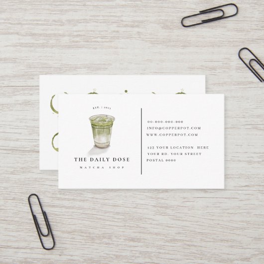 Kundenkarte für den Coffee Shop Visitenkarte (Vorderseite/Rückseite Beispiel)