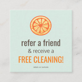 Kundenkarte für den Hausreiniger Empfehlungskarte