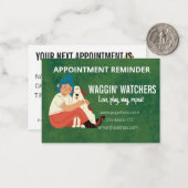 Kundenkarte für Hunde Mitteilungskarte (Vorderseite/Rückseite Beispiel)