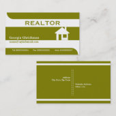 Kundenkarte für Immobilien/Real Anwesen - Olivenöl Visitenkarte (Vorne/Hinten)