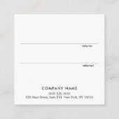 Kundenkarte für niedliche rosa Glitzer Empfehlungskarte (Rückseite)