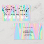 Kundenkarte in Pastellfarben Visitenkarte (Vorne/Hinten)