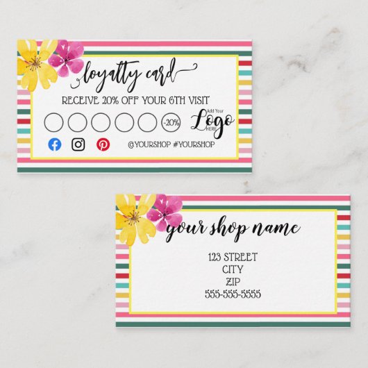 Kundenkarte-Marketing Empfehlungskarte (Vorne/Hinten)