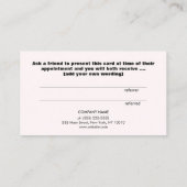 Kundenkarte mit niedlichem Rotem Herzen Empfehlungskarte (Rückseite)