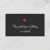 Kundenkarte mit niedlichem Rotem Herzen Empfehlungskarte (Vorderseite)