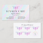 Kundenkarte pastellfarben IMITATE holografischer B Visitenkarte (Vorne/Hinten)