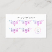 Kundenkarte pastellfarben IMITATE holografischer B Visitenkarte (Rückseite)