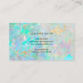 Kundenkarte Pastellfarben opal Visitenkarte (Rückseite)