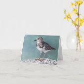 Kundenkarte Plover Shore Bird Karte (Gelbe Blume)