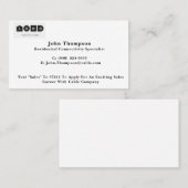 Kundenkarte Telefonnummerkarte (Vorne/Hinten)