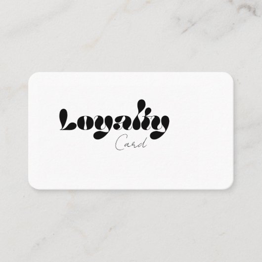 Kundenkarte Visitenkarte (Vorderseite)