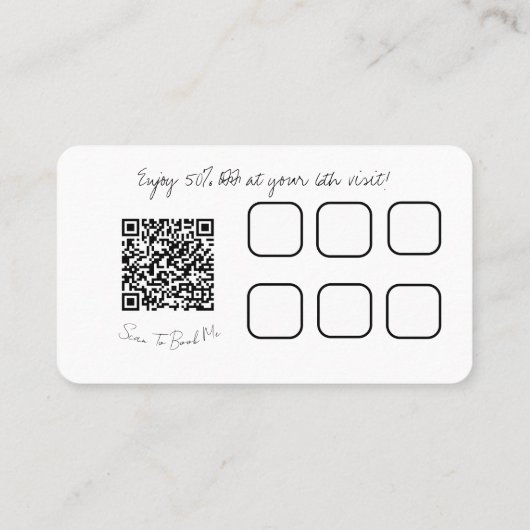 Kundenkarte Visitenkarte (Rückseite)