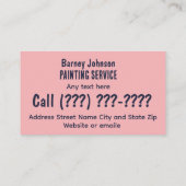 Kundenkarte Visitenkarte (Rückseite)