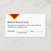 Kundenkarten Empfehlungskarte (Rückseite)