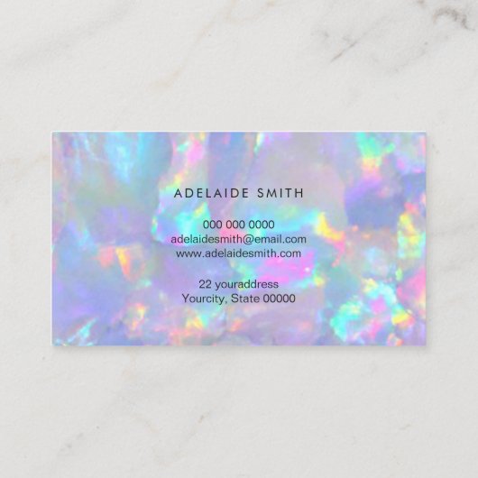 Kundenkartenstein Visitenkarte (Rückseite)