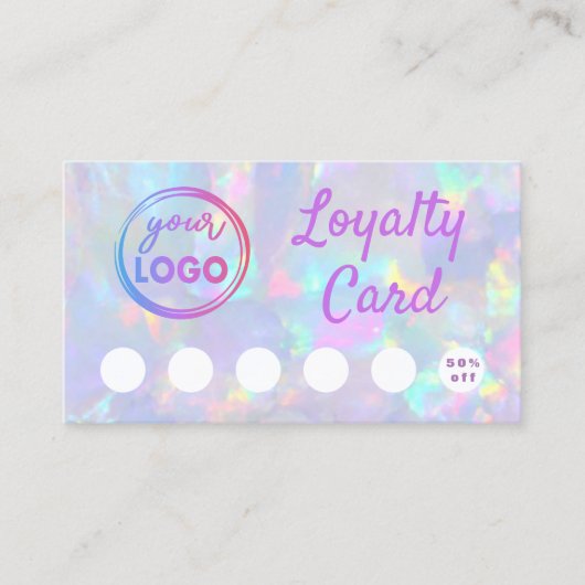 Kundenkartenstein Visitenkarte (Vorderseite)