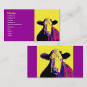 Kundenkartenvorlage für helle, fette Kuh-Pop Visitenkarte (Vorne/Hinten)