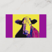 Kundenkartenvorlage für helle, fette Kuh-Pop Visitenkarte (Rückseite)