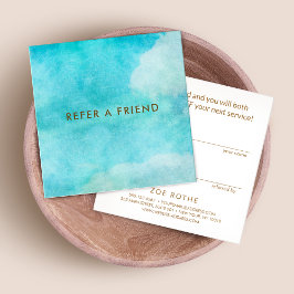 Kundenkommunikation für künstlerisches Watercolor  Empfehlungskarte