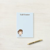 Kundenkontaktcenternotiz Post-it Klebezettel (Auf Schreibtisch)