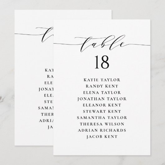 KUNDENLISTE: Tabellenplan Einladung (Vorne/Hinten)