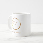 Kundenlogo für vergoldetes Gold Kaffeetasse (Vorderseite Links)