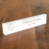 Kundenlogo für vergoldetes Gold Namensplakette (Seite)