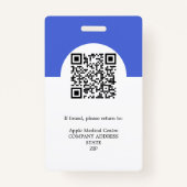 Kundenlogo Geschäftspersonal Foto Security Blau Ausweis (Rückseite)