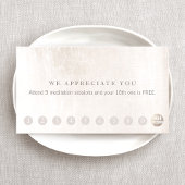 Kundenloyalty 10 Punch Weißer Marmor Treuekarte