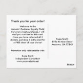 Kundenloyalty Postcard Postkarte (Rückseite)