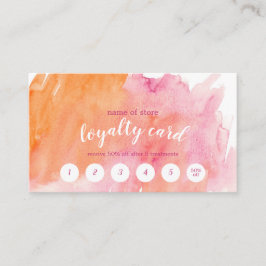 Kundenloycard "Rosa und Orange" Visitenkarte