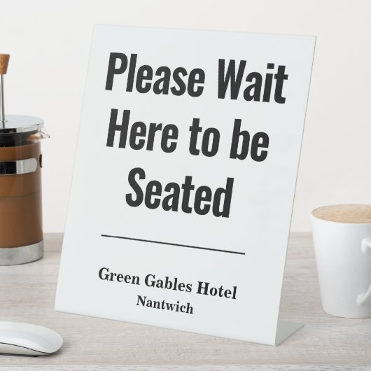 Kundennachricht für Hotel oder Restaurant Pedestal Sockelschild (In Situ)