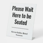 Kundennachricht für Hotel oder Restaurant Pedestal Sockelschild (Vorderseite)