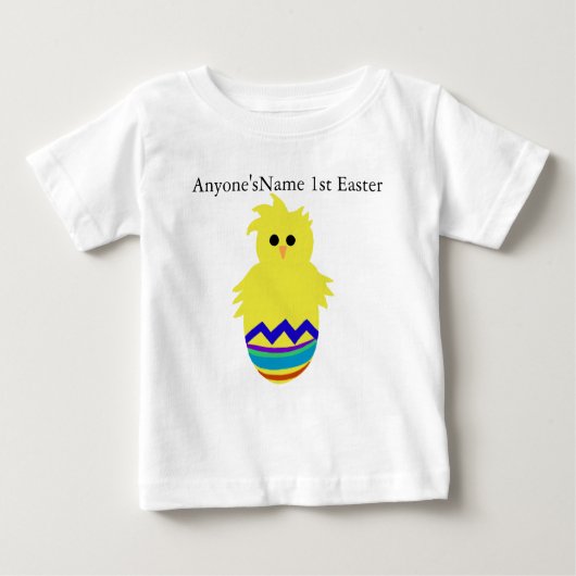 KUNDENNAME 1. Osterfest Baby Kick Ei T - Shirt (Vorderseite)