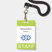 Kundenname Abzeichen-Logo Ausweis (Vorderseite mit Lanyard)