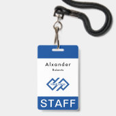 Kundenname Abzeichen-Logo Ausweis (Vorderseite mit Lanyard)