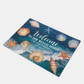 Kundenname Familienname Willkommen in unserem Beac Fußmatte (Schrägansicht)