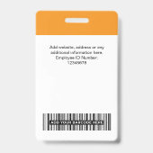 Kundenname Firmenlogo Qr-Code Ausweis (Rückseite)