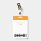 Kundenname Firmenlogo Qr-Code Ausweis (Rückseite mit Clip)