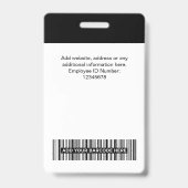 Kundenname Firmenlogo Qr-Code Ausweis (Rückseite)